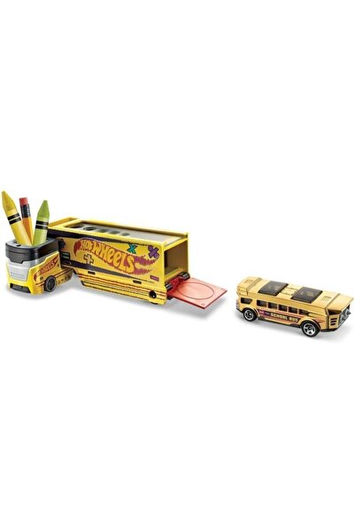 HOT WHEELS Pencıl Pusher Taşıyıcı Tır Ve Araba Seti Bdw51 - Dxb40