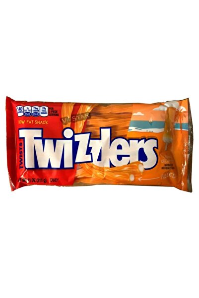 Twizzlers Orange Cream Pop Flavored Filled Portakal Krema Dolgulu Şekerleme 3...