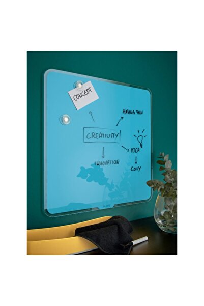 Leitz Cosy Manyetik Cam Beyaz Tahta 450x450mm Mavi