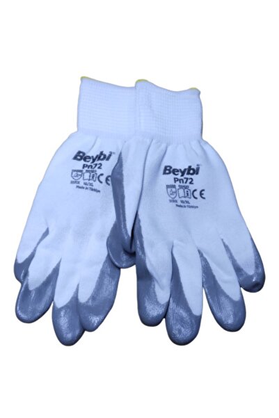 Universal Beybi Pn810 Kalın Örgü Astarlı Nitril Eldiven Gri