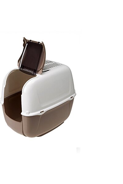 Ferplast Kahve Home Prima Cabrio Kapalı Kedi Tuvalet Kabı