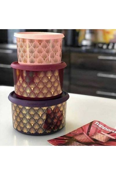 Tupperware Shimmering Set 3 Pieces / Single Finger Collection