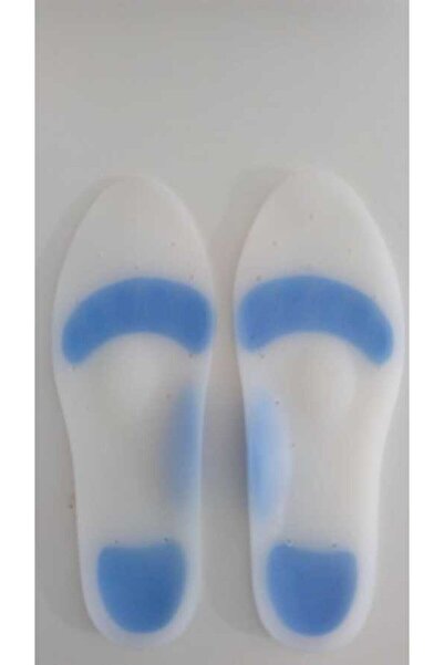 Ligorix Unisex Mavi Silikon Yan ve Arka Topuk Destekli Tabanlık