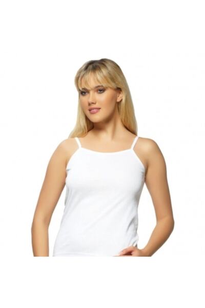 GÜMÜŞ Γυναικείο λευκό εσώρουχο με ελαστικό ύφασμα κορδόνια, συσκευασία 12