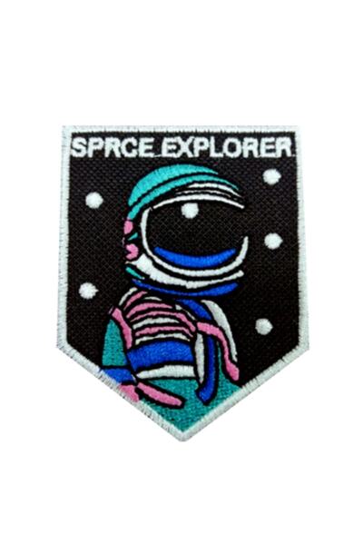 X-SHOP Siyah Space Explorer Astronot Patches Arma Peç Kot Yaması