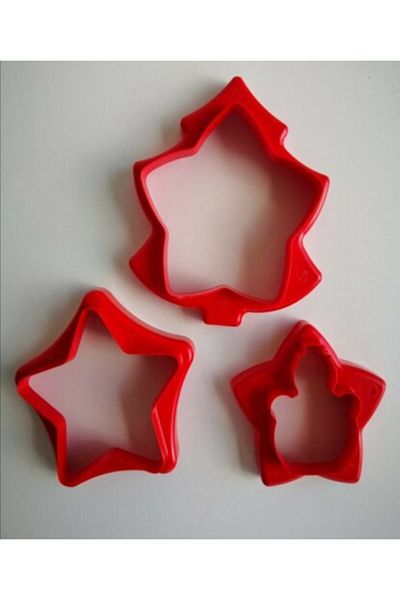 Tupperware Red Cookie Mold Set