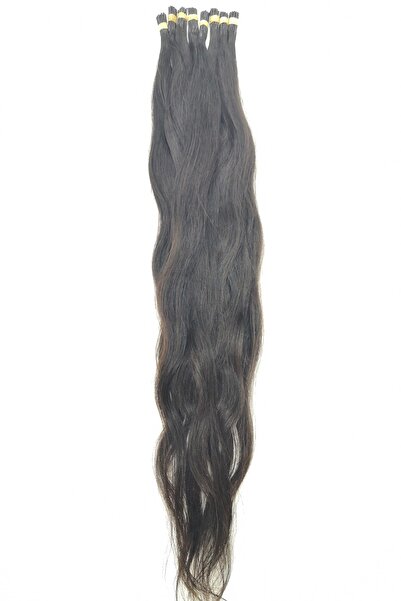 HalitCan HairKing شعر بشري حقيقي طبيعي 100% طبيعي 70 سم 50 قطعة (40 جرام) وصل...