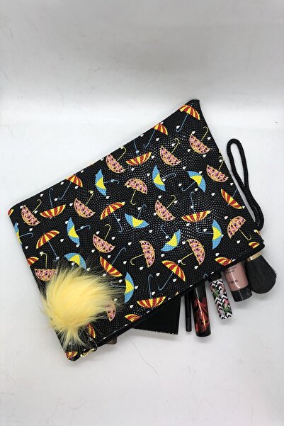 MENİSE حقيبة مكياج مريحة مع بوم بوم