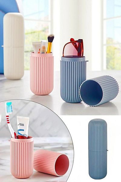 TİNEKE Travel Type Toothpaste and Brush Storage Container