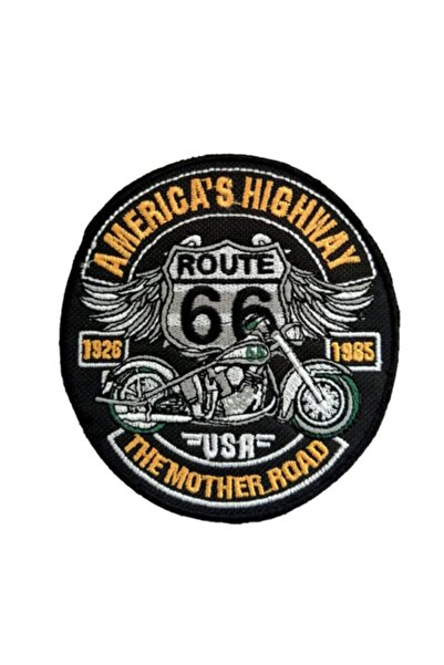 X-SHOP Route 66 America's Highway Patches Arma Peç Kot Yaması