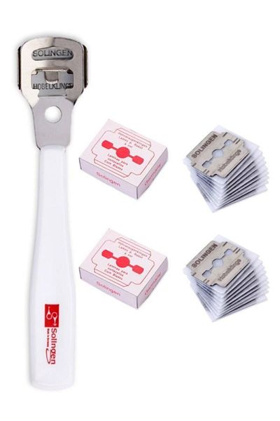 Solingen Lionesse Foot Scraper Raspa Razor Set 10 Razors