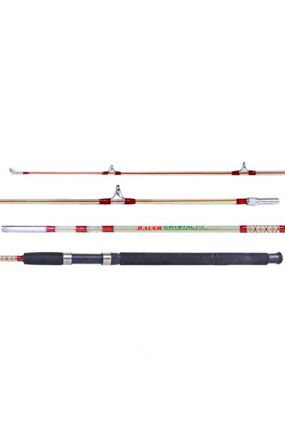 BAUER Crystal Iki Parça Dolgu Şeffaf Vidalı Olta Kamışı 210 Cm