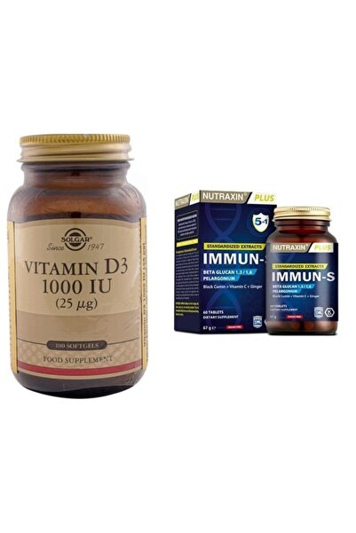 Solgar Nutraxin Immun-s Bağışıklık Destekleyici+ D3 Vitamini