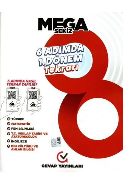 Cevap Yayınları 8. Sınıf Lgs 6 Adımda 1. Dönem Tekrarı Mega Sekiz Cevap Yayın...