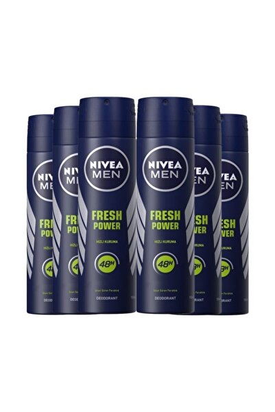 NIVEA Fresh Power Erkek Sprey Deodorant 150 ml 6 Adet  4005808931309