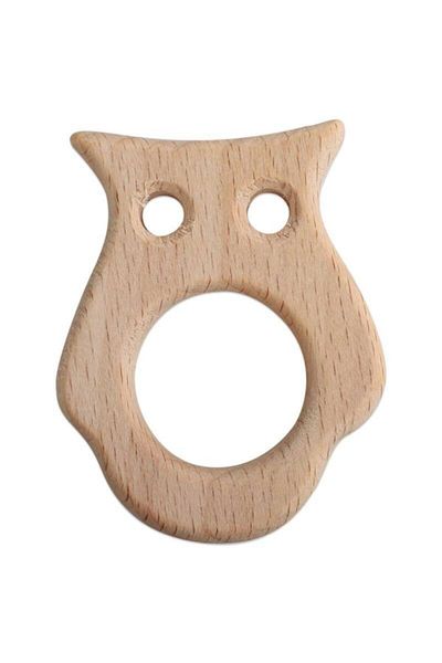 Simisso Wooden Ring Owl - Amigurumi Teether