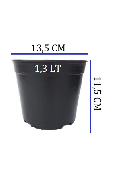 Ekodoğa Üretim Saksısı 3 Adet 13,5x11,5 Cm 1,3 Lt Plastik Saksı Siyah Üretim ...