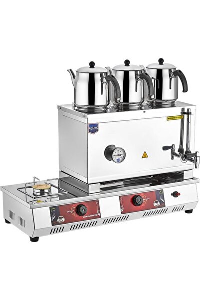 Remta 55 Model Üç Demlikli Doğalgazlı(ce) Çay Ocağı 33 Lt.- 3 Adet Demlik Hed...