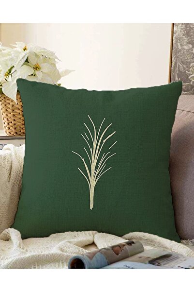 Realhomes Çift Taraflı Renkli Zeminde Yaprak Desenli Dijital Baskılı Modern R...