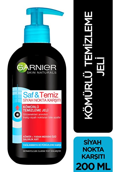 Garnier Saf & Temiz Siyah Nokta Karşıtı Kömürlü Temizleme Jeli 200 ml 3600542082228