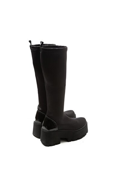 John May Γυναικείες μαύρες Stretch μπότες Gtn-120510