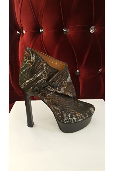 Ferde Kadın Kahverengi Leoparlı Topuklu Ayakkabı