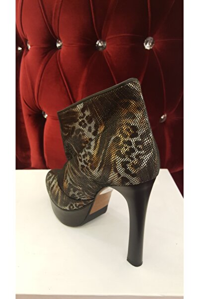 Ferde Kadın Kahverengi Leoparlı Topuklu Ayakkabı