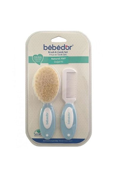 Bebedor مجموعة فرشاة ومشط ذات شعيرات طبيعية -573