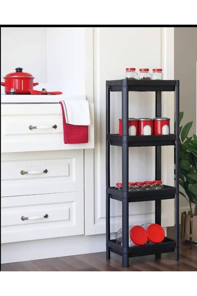Genel Markalar Çok Amaçlı Raf Plastik Banyo Mutfak Balkon Rafı Sebzelik Kitap...
