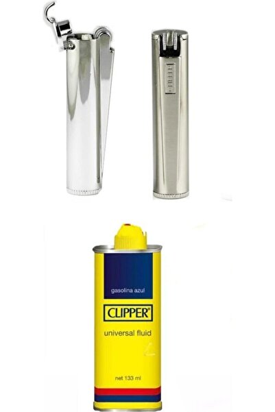 Clipper Kişiye Özel Gümüş Benzinli Metal Çakmak Benzin