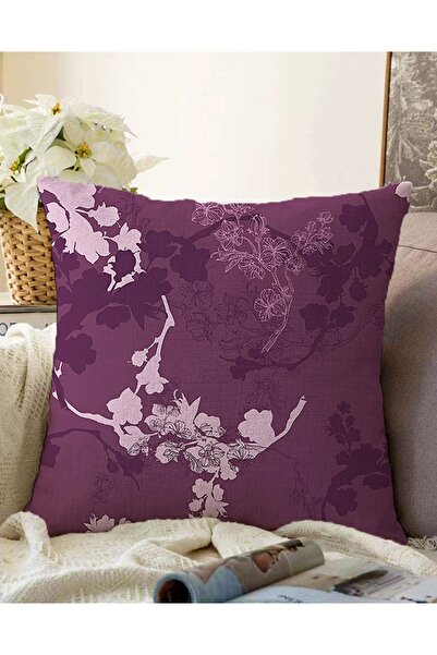 Realhomes Çift Taraflı Renkli Zeminde Çiçek Desenli Dijital Baskılı Modern Ra...