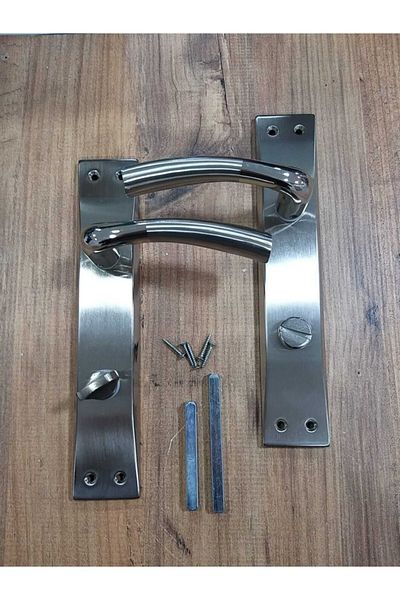 ARON Sofuoğlu Macro Mirrored Nickel Satin (BATHROOM - WC) Door Handle (RIGHT) Aluminum / Steel