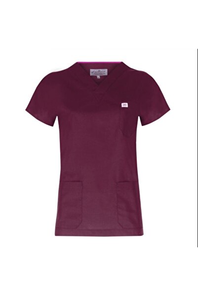 monotıp Cerrahi Forma | Yarasa Kol Takım | Unisex | Koyu Bordo