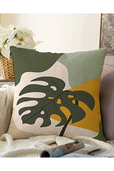 Realhomes Çift Taraflı Onedraw Çizimli Yaprak Desenli Dijital Baskılı Modern ...