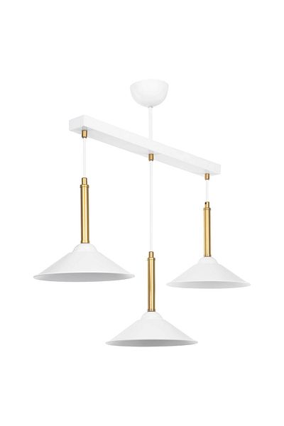 Gloria Olivera Chandelier White 3 Row Set