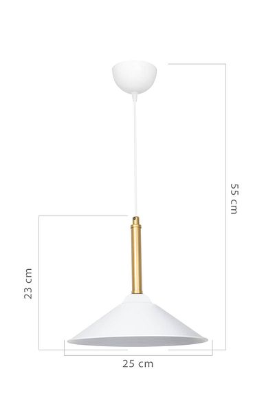 Gloria White Single Pendant Lamp Olivera