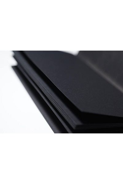 PAKLON 21X14Cm Black Leaf Notebook - I Love the Crowd and White Gel Pen Gift