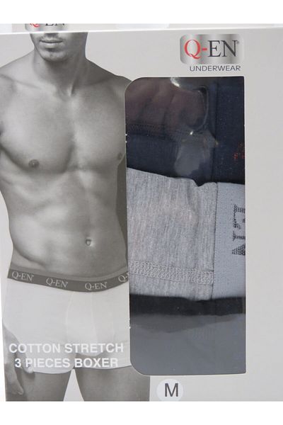 Q-EN Ανδρικό Coton Boxer 501 3-συσκευασία