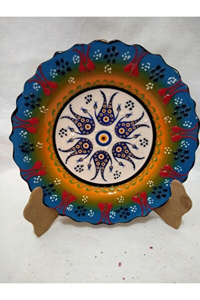 Sultan Çini -çini El Emeği 18 Cm Teşhip Sanatı Özel Tasarım Kabartma Desenli ...