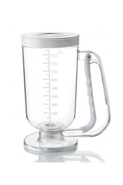 Bayev Pankek Dough Flowing Practical Acrylic Scale Dough Dispenser Portioner White