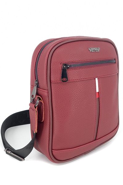 LOS ANGELES POLO CLUB 8043 Unisex Postman Crossbody Bag Claret Red