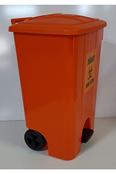 Şenyayla Plastik Tıbbi Atık Kovası 85 Lt Pedallı Tekerli