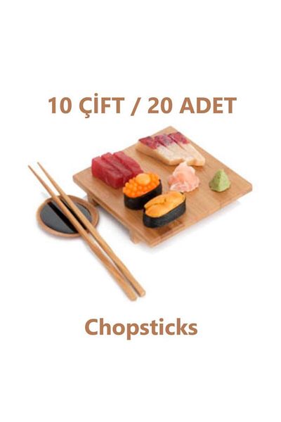 MatesStore عيدان تناول الطعام الصينية اليابانية من الخيزران لـ 10 أشخاص