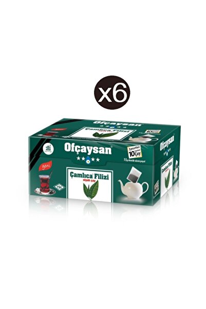 OFCAYSAN Ofçaysan Çamlıca Filizi Siyah Süzen Demlik Poşet Çay 6 'lı 30 X 15 G