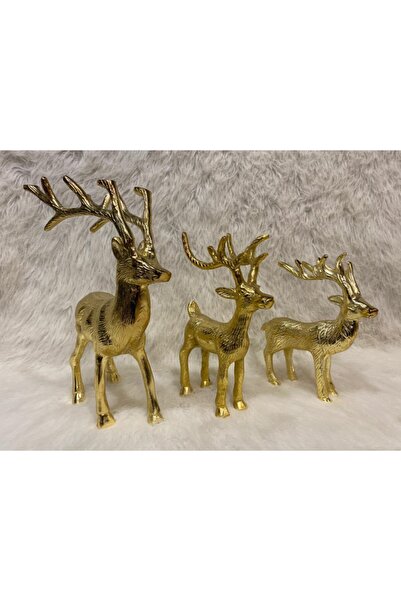 ROY KING Geyik Biblo Altın Renk 3'lü