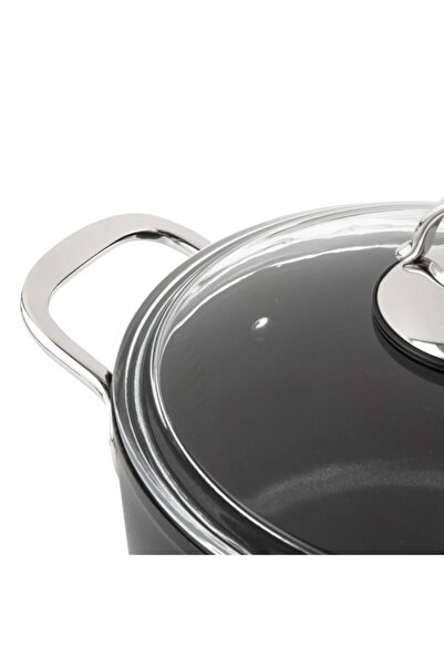 Nehir Titanium Black 24 Cm Deep Pot
