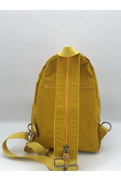 MEGA ÇANTA Women's Bodybag and Backpack with Yellow Clinker Waterproof Fabric