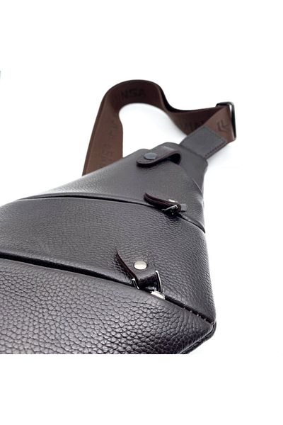 Eminsa 4 Compartment Leather Cross Chest Backpack