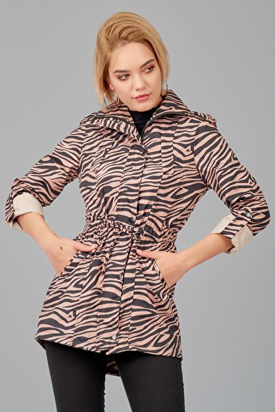 ladyzey Kadın Kahverengi Trençkot