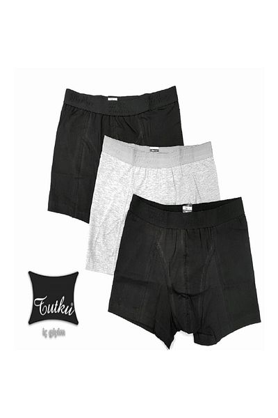 Tutku Ανδρικό Lycra Elastan Boxers Μαύρο Χρώμα 10 Συσκευασία